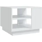 vidaXL Salontafel 55x55x43 cm bewerkt hout wit