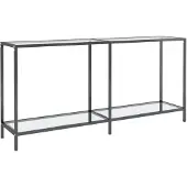 vidaXL Wandtafel 160x35x75,5 cm gehard glas transparant