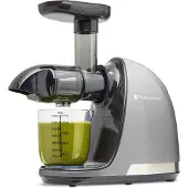 Kitchenbrothers Slowjuicer - Juicer - Groenten en Fruitpers - 700ml Sapbeker - 1400ml Pulpcontainer - Grijs
