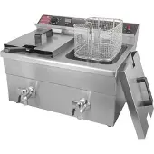 Caterchef Inductie Friteuse 8+8 Liter Horeca