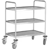 HorecaTraders Serveerwagen | 3 Niveaus | RVS | 88 x 58 x 101.5 cm