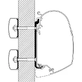 Thule vlakke adapter 40 cm voor luifel serie 5 (set van 5) - Montage adapters