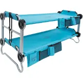 Disc-O-Bed Kid-O-Bunk kinder camping stapelbed incl. zijvakken blauw / zilver