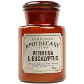 PADDYWAX Geurkaars verbena + eucalyptus - in glazen apothekerspot|Maat: