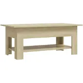vidaXL Salontafel 102x55x42 cm bewerkt hout sonoma eikenkleurig