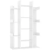 vidaXL Boekenkast 86x25,5x140 cm bewerkt hout wit