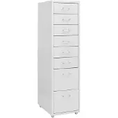 vidaXL Ladeblok verrijdbaar 28x41x109 cm metaal grijs
