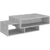 vidaXL Salontafel 105x55x32 cm bewerkt hout betongrijs