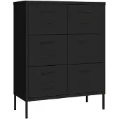 vidaXL Ladekast 80x35x101,5 cm staal zwart