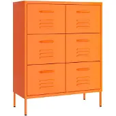 vidaXL Ladekast 80x35x101,5 cm staal oranje