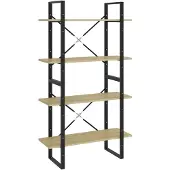 vidaXL Boekenkast met 4 schappen 80x30x140 cm hout sonoma eiken