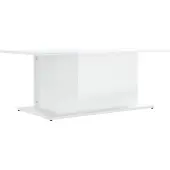 vidaXL Salontafel 102x55,5x40 cm bewerkt hout hoogglans wit