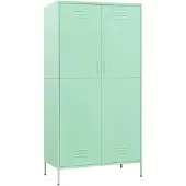 vidaXL Kledingkast 90x50x180 cm staal mintkleurig