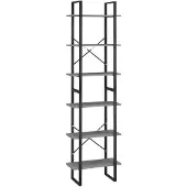 vidaXL Opbergrek 60x30x210 cm massief grenenhout grijs