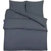 vidaXL Dekbedovertrekset lichtgewicht 140x200 cm microvezel antraciet