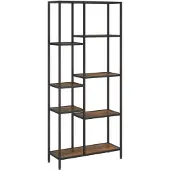 vidaXL Boekenkast 80x30x180 cm staal en bewerkt hout