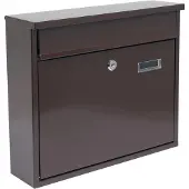 VOREL Brievenbus met 2 sleutels - Bruin - 310x360x100 mm