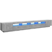 vidaXL Tv-meubel met LED-verlichting 300x35x40 cm betongrijs