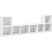 vidaXL Tv-meubelen 4 st 72x35x36,5 cm bewerkt hout wit