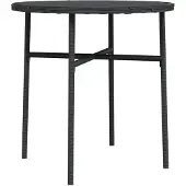 vidaXL Salontafel 45 cm poly rattan zwart