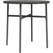 vidaXL Salontafel 45 cm poly rattan grijs
