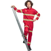 Boland Kinderkostuum Brandweerman (Rood, 4-6 jaar)