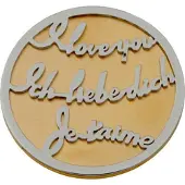 Quoins Love Is The Answer To All Questions Disk Goud QMOD-08-G-L