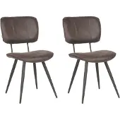 Label51 Eetkamerstoelen 2 st Fos 49x60x87 cm antracietkleurig