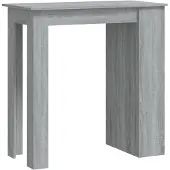 vidaXL Bartafel met opbergrek 102x50x103,5 cm hout grijs sonoma