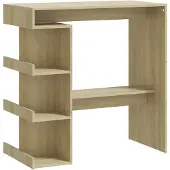 vidaXL Bartafel met opbergrek 100x50x101,5 cm hout sonoma eiken