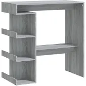 vidaXL Bartafel met opbergrek 100x50x101,5 cm grijs sonoma