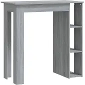 vidaXL Bartafel met schap 102x50x103,5 cm bewerkt hout grijs sonoma