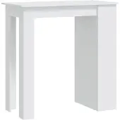 vidaXL Bartafel met opbergrek 102x50x103,5 cm bewerkt hout wit