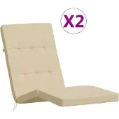 vidaXL Terrasstoelkussens 2 st oxford stof beige