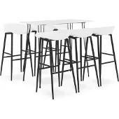 vidaXL 7-delige Barset wit