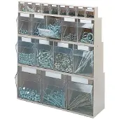 Lockweiler Opbergbakstelling | H242xB600xD203mm | 3 x E | kunststof wit | 1 stuk - 1500313 1500313
