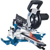 Scheppach verstekzaag HM90MP | geschikt voor hout, aluminium, staal, kunststof en koper | Snijhoogte: 65 mm / Lengte: 340 mm | 1700W met 2 snelheden | Ø216 mm