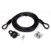 Master Lock câble en acier cadenas à boucles laminé tressé point dancrage noir 4.50 m