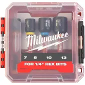 Milwaukee SHOCKWAVE Impact Duty Magnetische Moeraandraaierset Ø 7-13mm Gen II - 4-delig - 4932492445