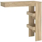 vidaXL Bartafel wandgemonteerd 102x45x103,5 cm bewerkt hout eikenkleur