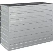 vidaXL Plantenbak verhoogd 100x40x77 cm gegalvaniseerd staal zilver