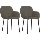 vidaXL Eetkamerstoelen 2 st fluweel donkergrijs