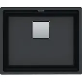 Franke Inbouwspoelbak KUBUS 2 KNG 110-52 in ONYX met drukknopafvoer / Fragranit