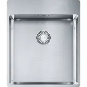 Franke spoelbak BOX BXX 210-40 A met drukknopafvoer en twee geboorde gaten / SlimTop / Inbouwmodel