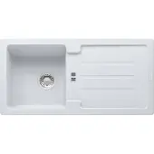 Franke spoelbak STRATA STG 614 Glacier met afvoerplug / Uitsparing: 840 x 415 cm / Inbouwspoelbak