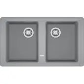 Franke Basis, BFG 620-86, 860x500 mm, steingrijs, excenterventil met zeefkorf, 3 1/2 inch, met overloop