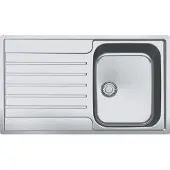 Franke spoelbak ARGOS AGX 211 met geïntegreerde afvoer en drukknopafvoer / Uitsparing: Slimtop 847 x 497 mm - R10