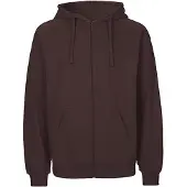 Neutral Fairtrade Men's Zip Hoodie met capuchon Brown - M