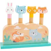 Small Foot - Houten Motoriek Vorm Insteekspel Bosdieren, 5dlg.