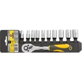 Topex Doppen + Ratel 1/4", 11 Delig